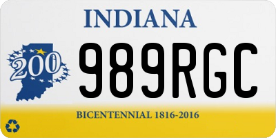 IN license plate 989RGC