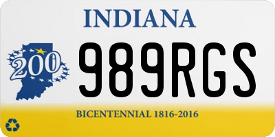 IN license plate 989RGS