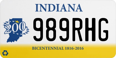 IN license plate 989RHG