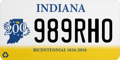 IN license plate 989RHO