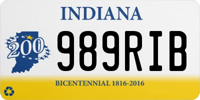 IN license plate 989RIB
