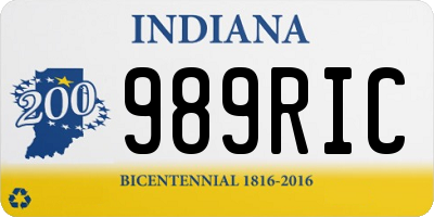 IN license plate 989RIC