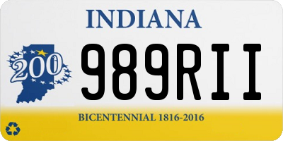 IN license plate 989RII