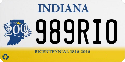 IN license plate 989RIO