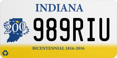 IN license plate 989RIU