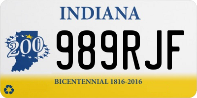 IN license plate 989RJF