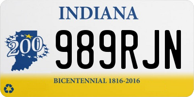 IN license plate 989RJN