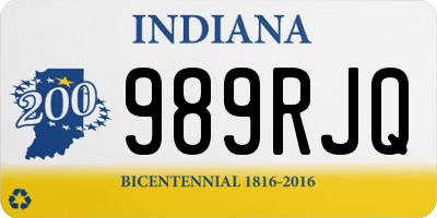 IN license plate 989RJQ