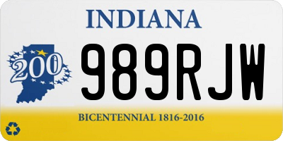 IN license plate 989RJW