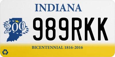 IN license plate 989RKK