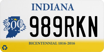IN license plate 989RKN