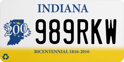 IN license plate 989RKW