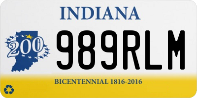 IN license plate 989RLM