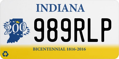 IN license plate 989RLP