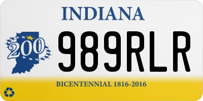 IN license plate 989RLR