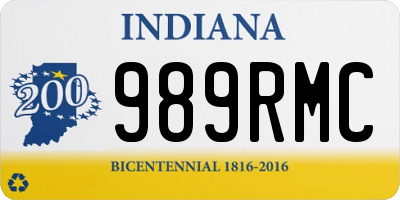 IN license plate 989RMC