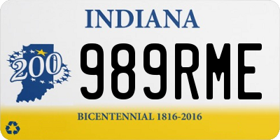 IN license plate 989RME