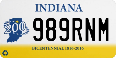 IN license plate 989RNM