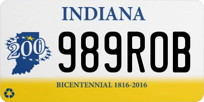 IN license plate 989ROB