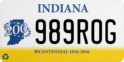 IN license plate 989ROG