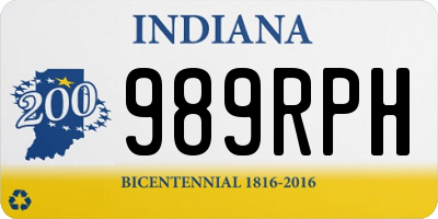 IN license plate 989RPH
