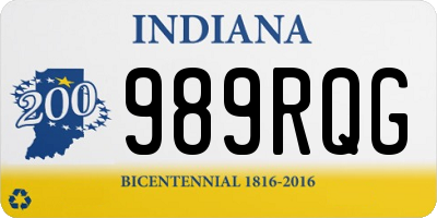 IN license plate 989RQG