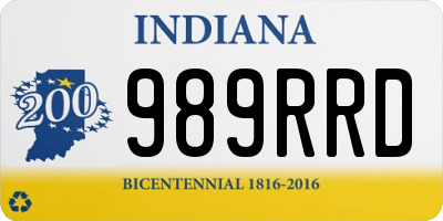 IN license plate 989RRD