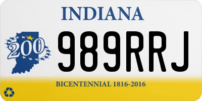 IN license plate 989RRJ