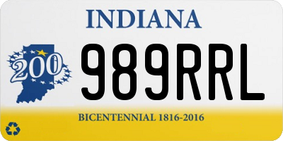 IN license plate 989RRL