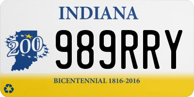 IN license plate 989RRY