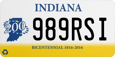 IN license plate 989RSI