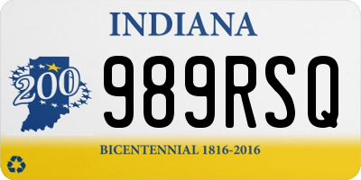 IN license plate 989RSQ