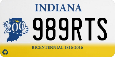 IN license plate 989RTS