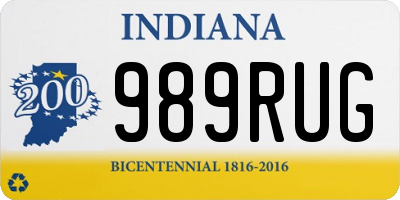 IN license plate 989RUG