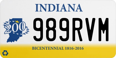 IN license plate 989RVM