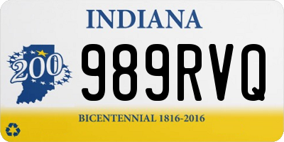 IN license plate 989RVQ