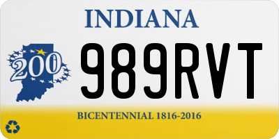 IN license plate 989RVT