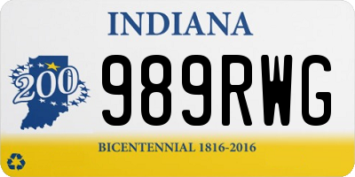 IN license plate 989RWG