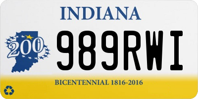 IN license plate 989RWI