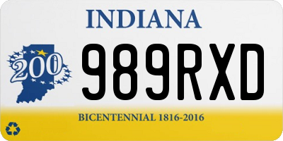 IN license plate 989RXD