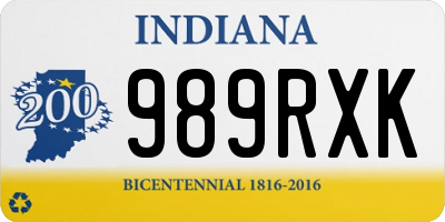 IN license plate 989RXK