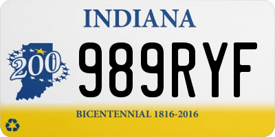 IN license plate 989RYF