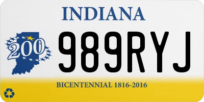 IN license plate 989RYJ