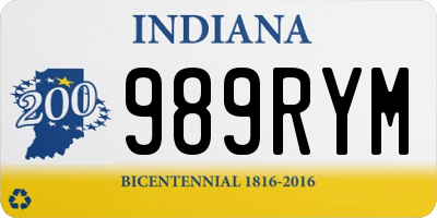 IN license plate 989RYM