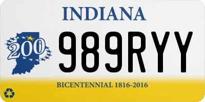 IN license plate 989RYY