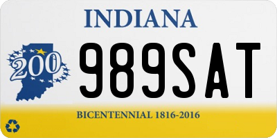 IN license plate 989SAT