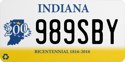 IN license plate 989SBY