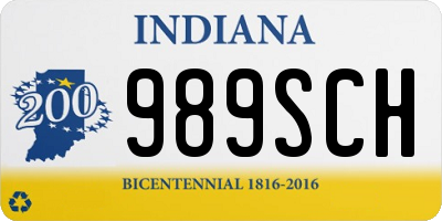 IN license plate 989SCH