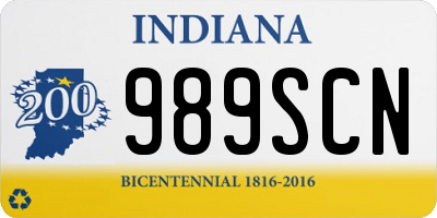 IN license plate 989SCN