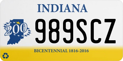 IN license plate 989SCZ